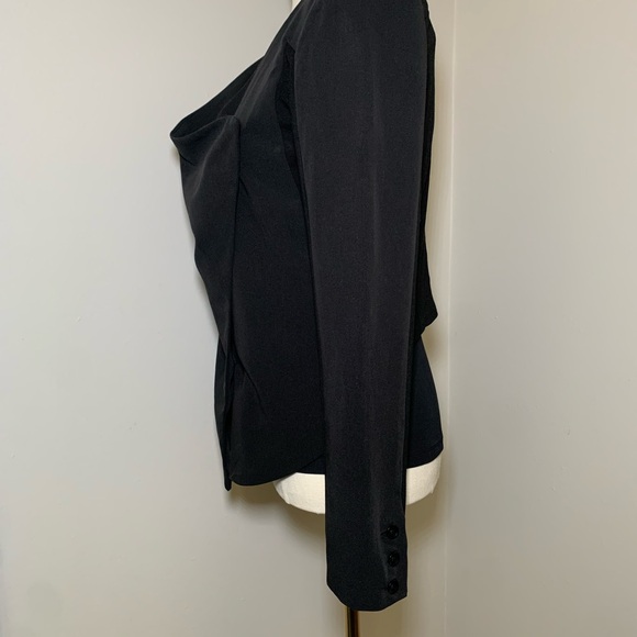 Asymmetric Black Jessica Simpson Tailored Blazer Jacket - Size M - Picture 3 of 7